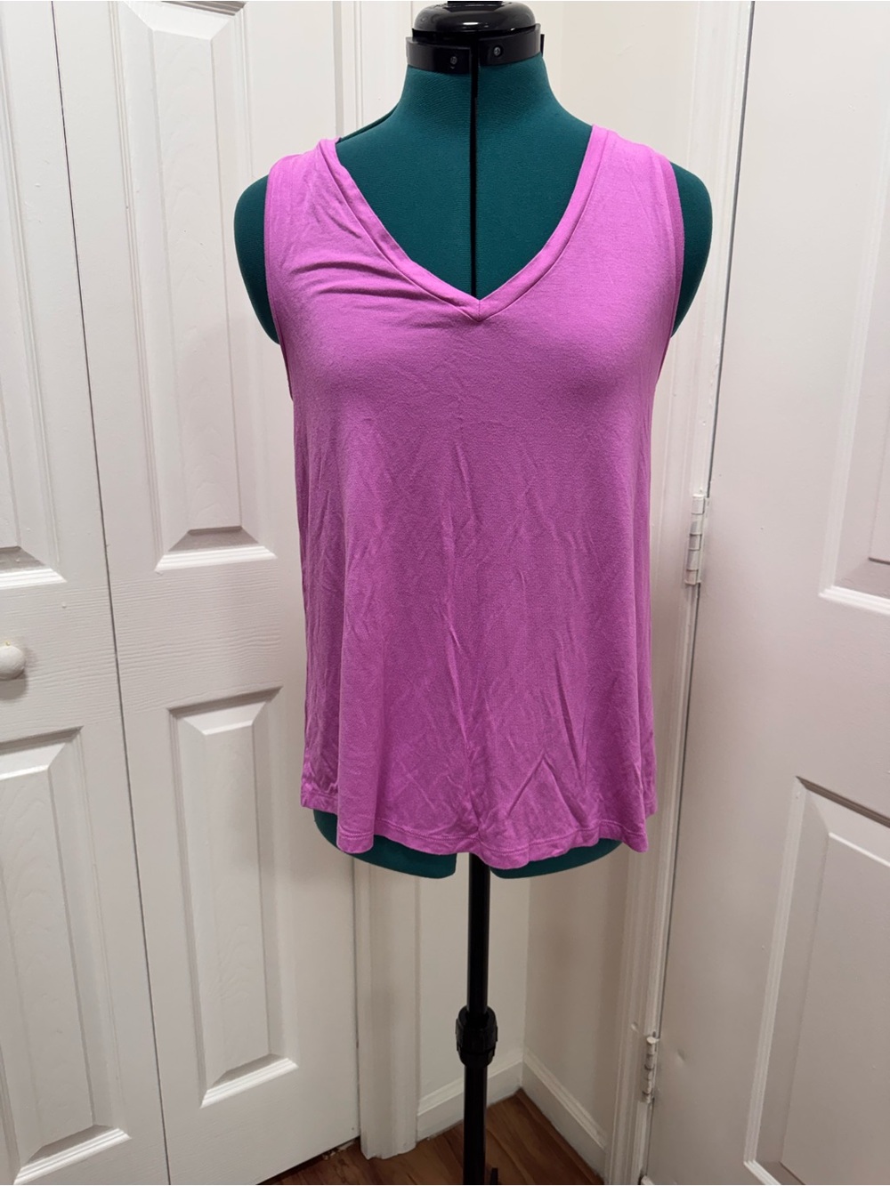 Modcloth Raspberry Pink V-Neck Sleeveless Tank